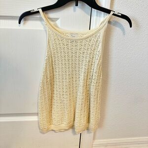 Cream Knit Women's Top Size Large. Perfect for the Beach!!!